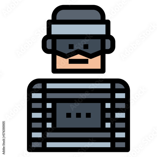 criminal filled outline icon style