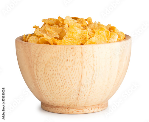 corn flakes isolated on white background