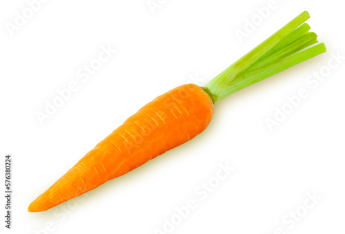 top view baby carrot isolated on white background