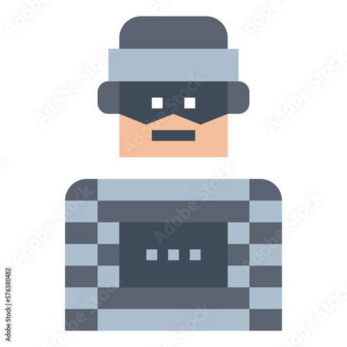 criminal flat icon style