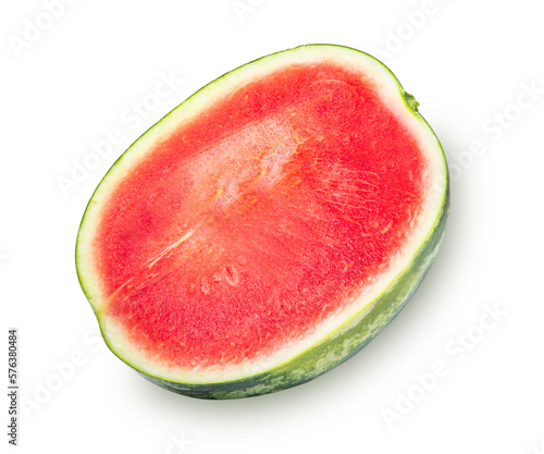 Top view watermelon isolated on white background