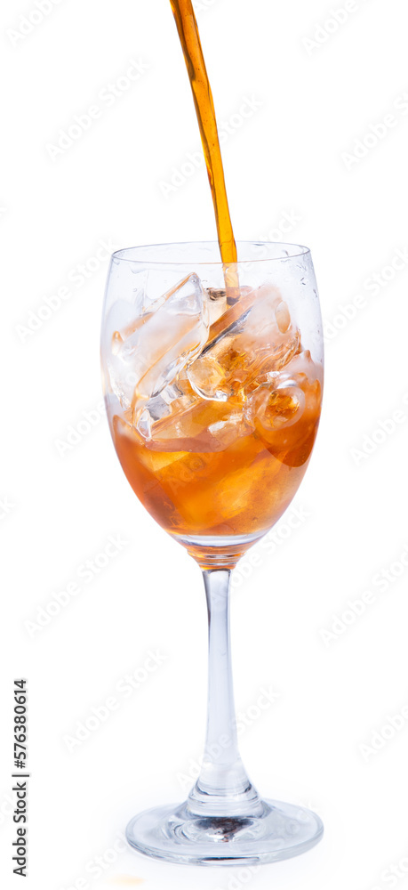 Ice tea milk isolated on white background Ice tea milk isolated on white background