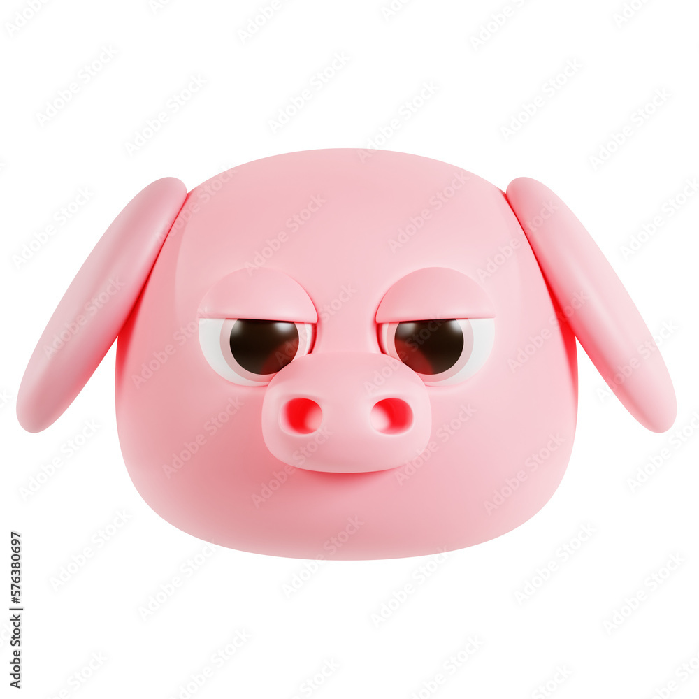 Fototapeta premium Cute Pig Head