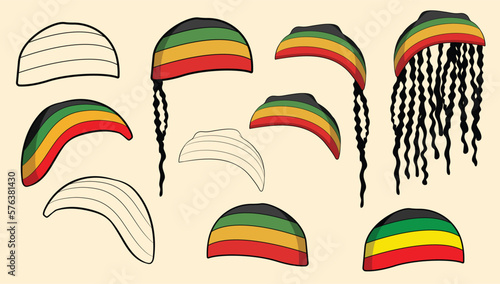 Rasta Beanie Jamaica Style Reggae Hat