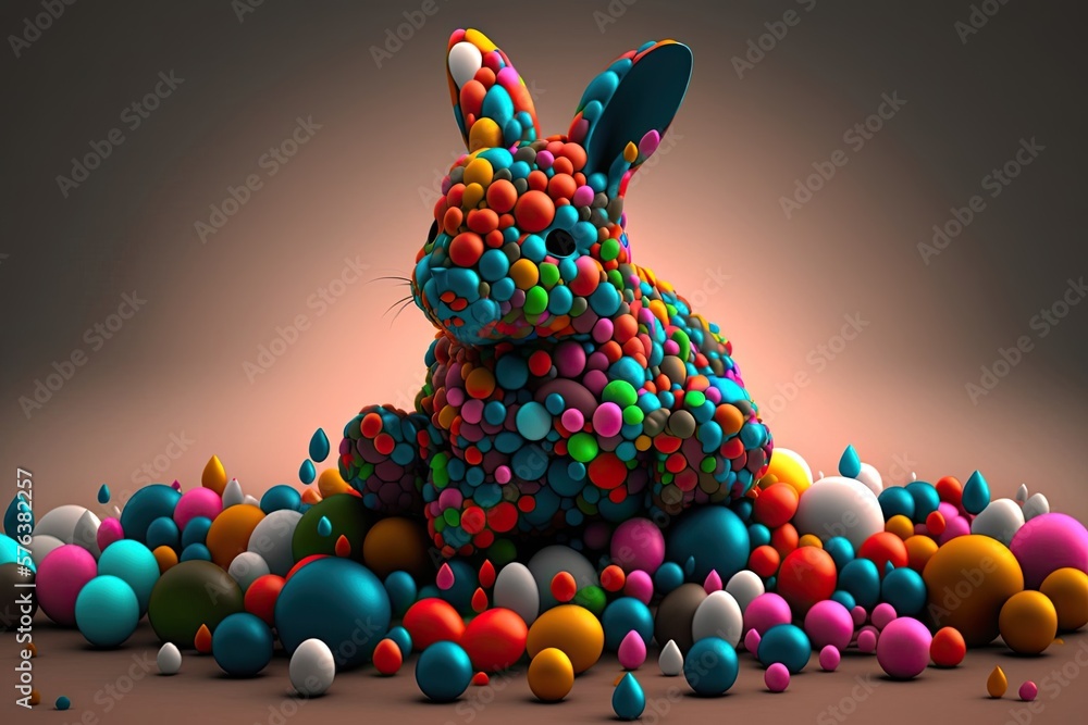 Chocolate Easter Bunny - Generative ai