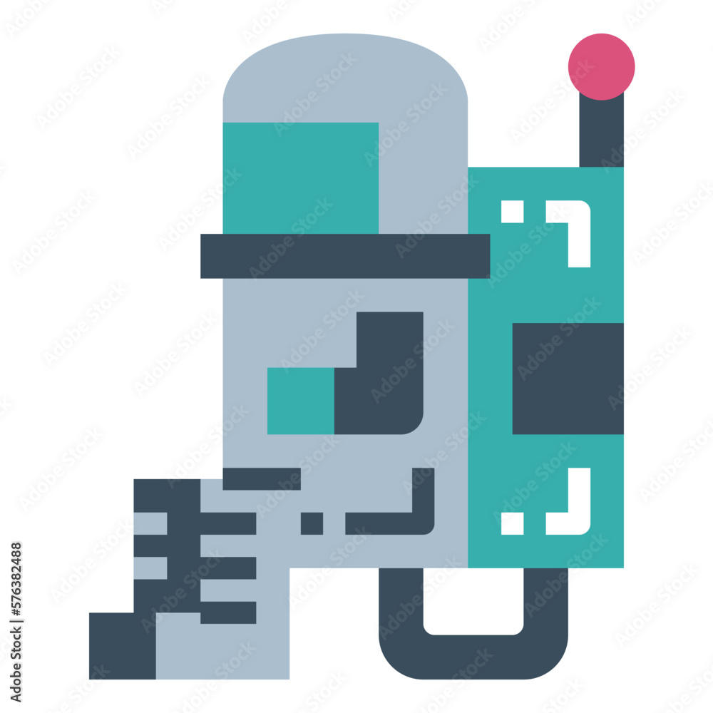 astronaut flat icon style