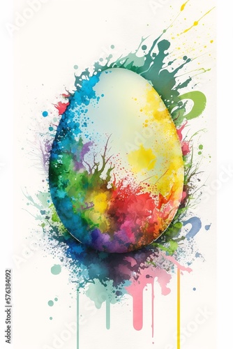 Easter watercolor abstract background for business design,Generative AI
