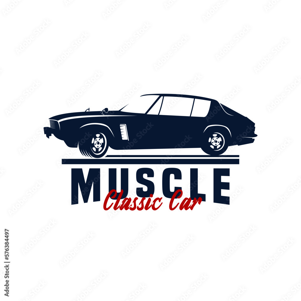 Fototapeta premium Muscle car logo template vector design