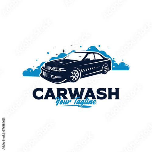 Car wash logo design vector Template