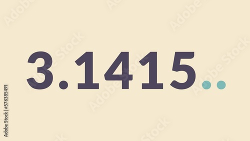 celebrating happy international pi day attractive text and number animation