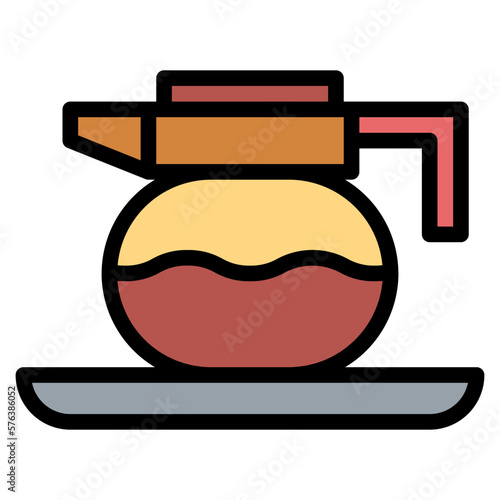 coffee maker filled outline icon style