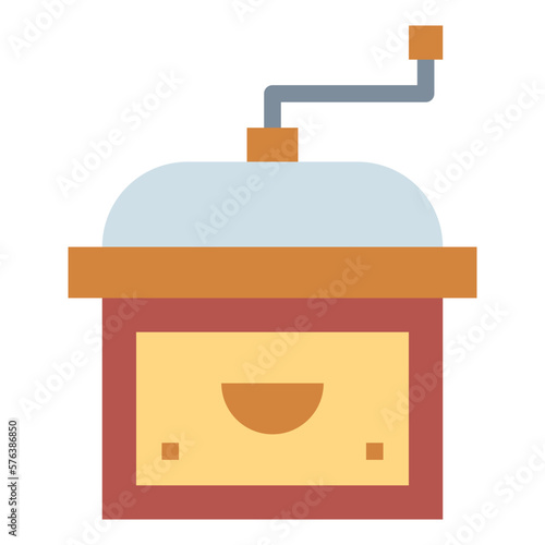 coffee grinder flat icon style
