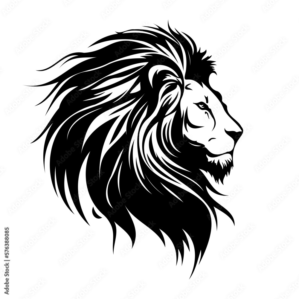 Lion Face, Silhouettes Lion Face SVG, black and white lion vector Lion Face, Silhouettes Lion Face SVG, black and white lion vector