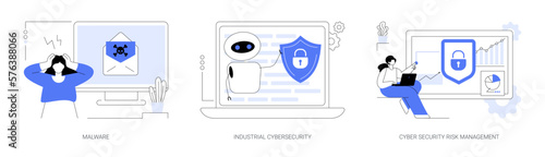 Canvastavla Antivirus security and protection abstract concept vector illustrations