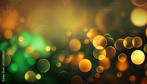 abstract image for st patrick theme with green and gold tones generative AI photo