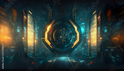 Cyber Security - Vault Door - Abstract Background - Generative AI