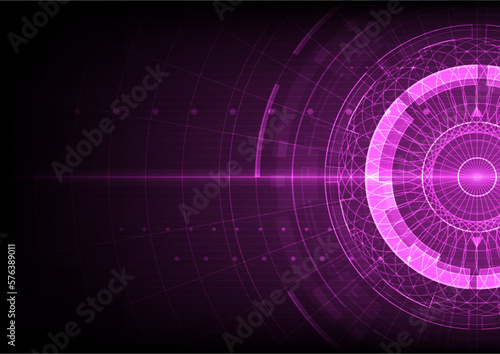 Internet communication digital networking. Abstract background technology science. Computer visualization circle shape