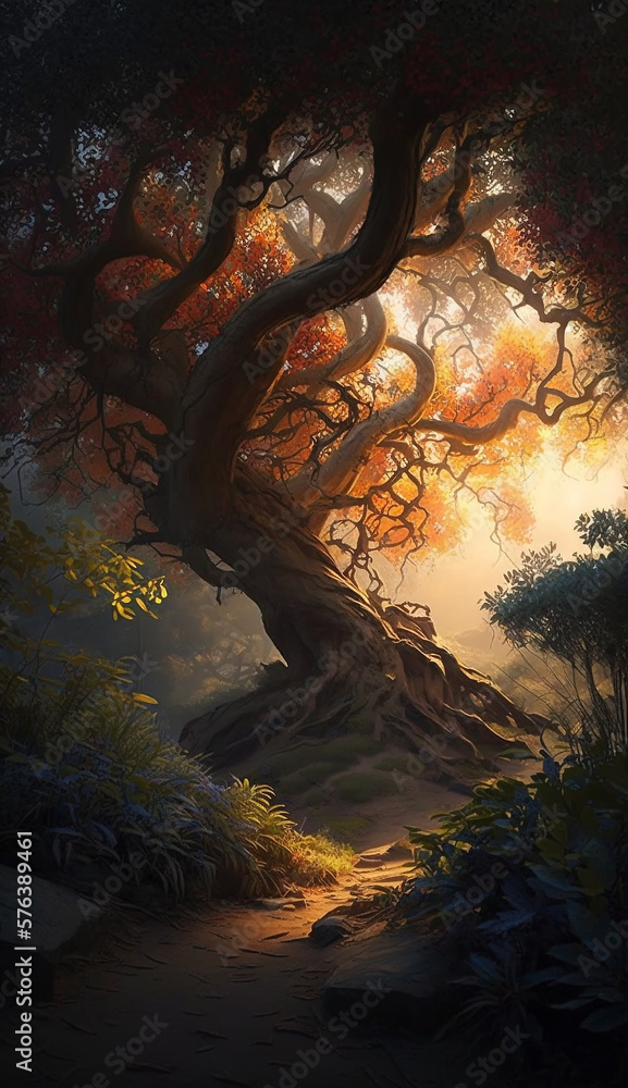 Obraz premium Translation of Bliss through Colors and Nature Scenics