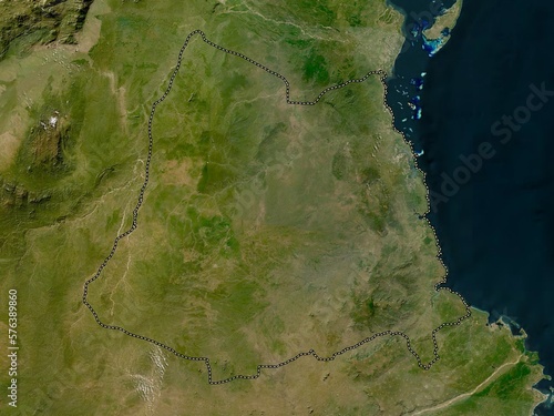 Lindi, Tanzania. Low-res satellite. No legend