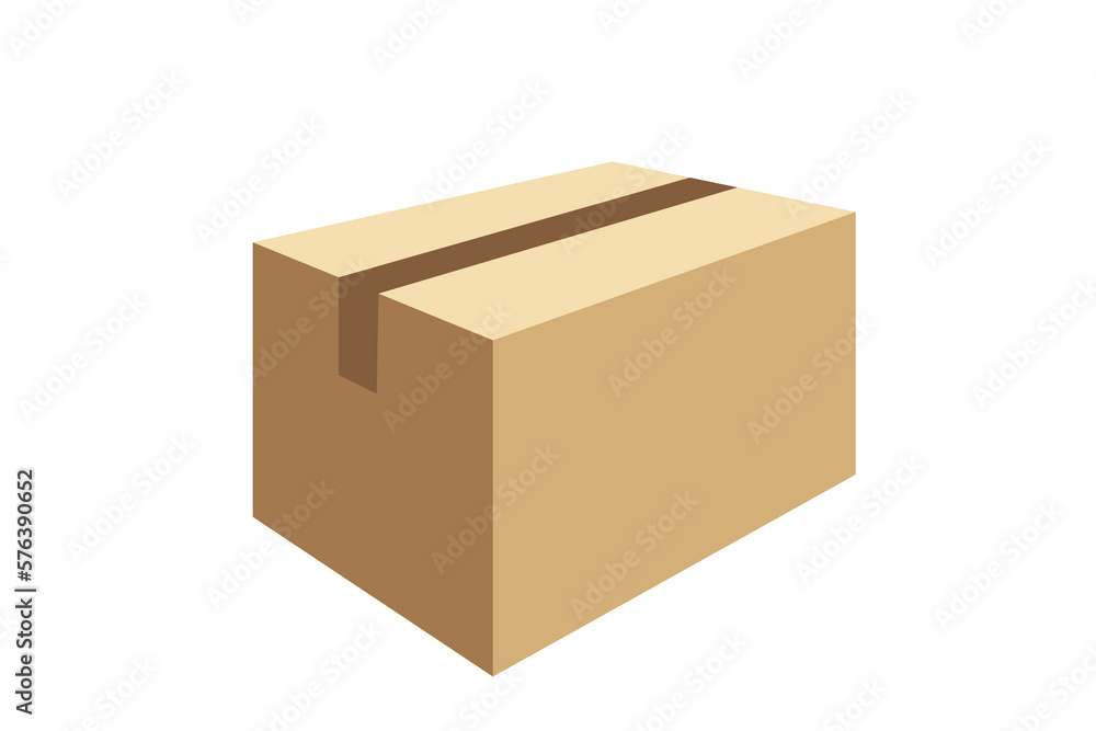 Cardboard parcel, package, box, isolated on white background. Delivery service pictogram. Cardboard parcel, package, box, isolated on white background. Delivery service pictogram.
