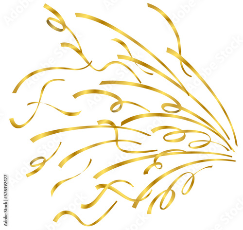 左方向に飛び出す金テープ（ゴールド）/gold tape