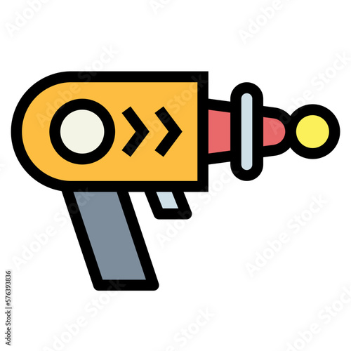blaster filled outline icon style