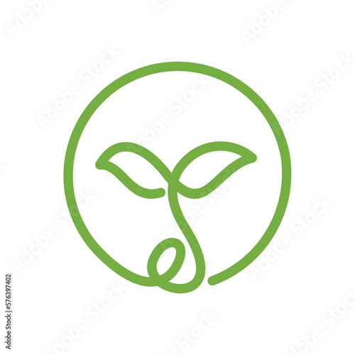 green seed logo type illustration