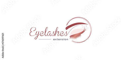 Beauty eyelashes logo design vector creative abstract idea