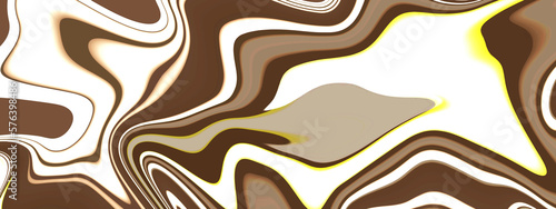 background with chocolate and white liquid wavy line, Liquid marbling paint background. liquid oil marble picture with glowing effect. Fluid painting abstract texture background.