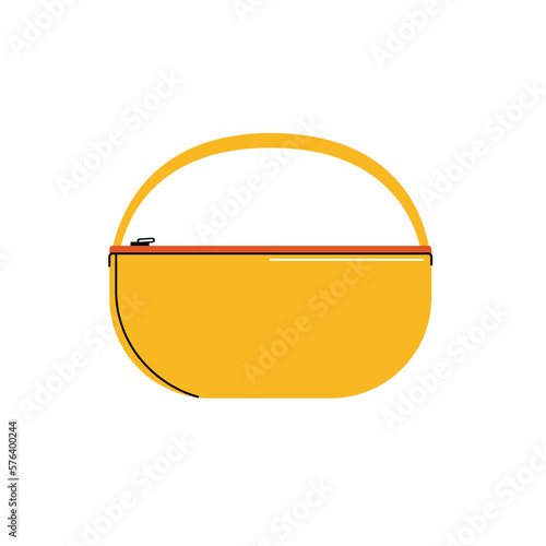 Stylish female handbag. Cartoon woman purse elegant accessory, fashionable casual bag. Modern vector flat illustration