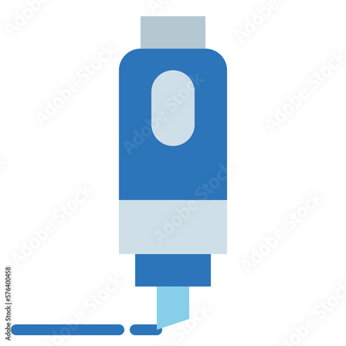 highlighter flat icon style