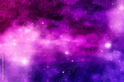 Papel de parede Galáxia em tons de roxo e rosa © Carina
