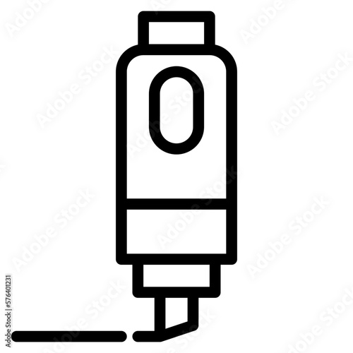 highlighter line icon style