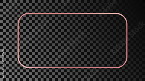 Wallpaper Mural Rose gold glowing rounded rectangular frame Torontodigital.ca