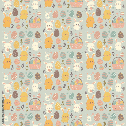 Happy Easter Seamless Patterns