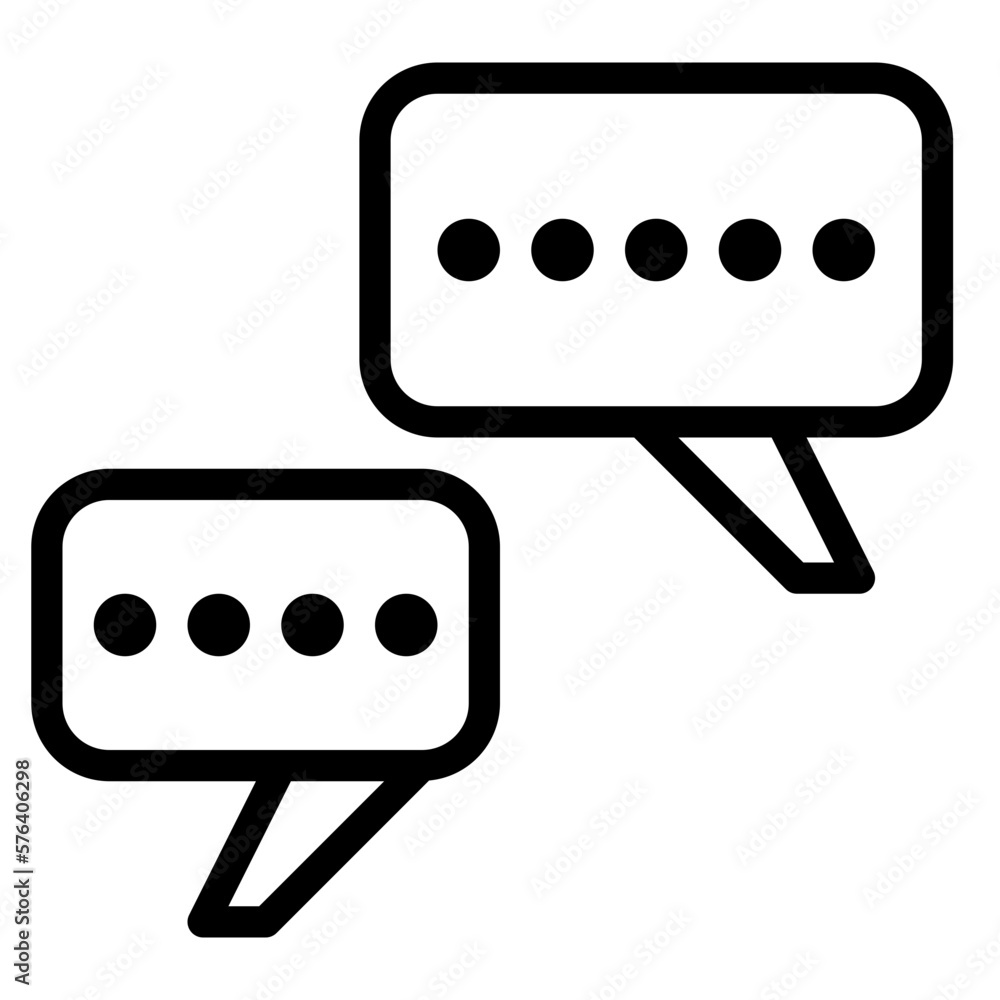 chat line icon style chat line icon style