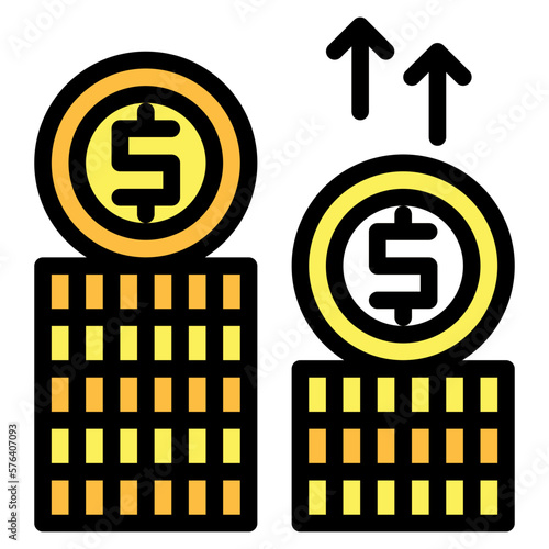 profits filled outline icon style