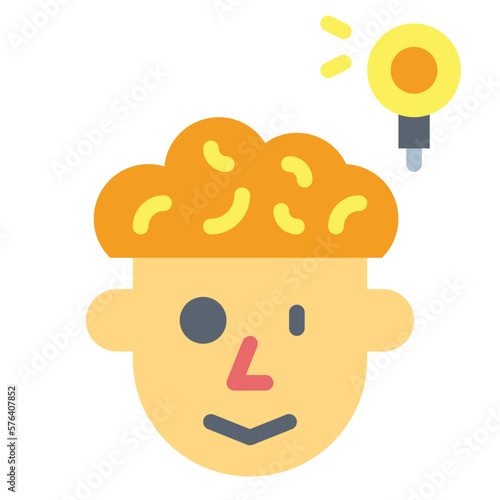 brainstorm flat icon style