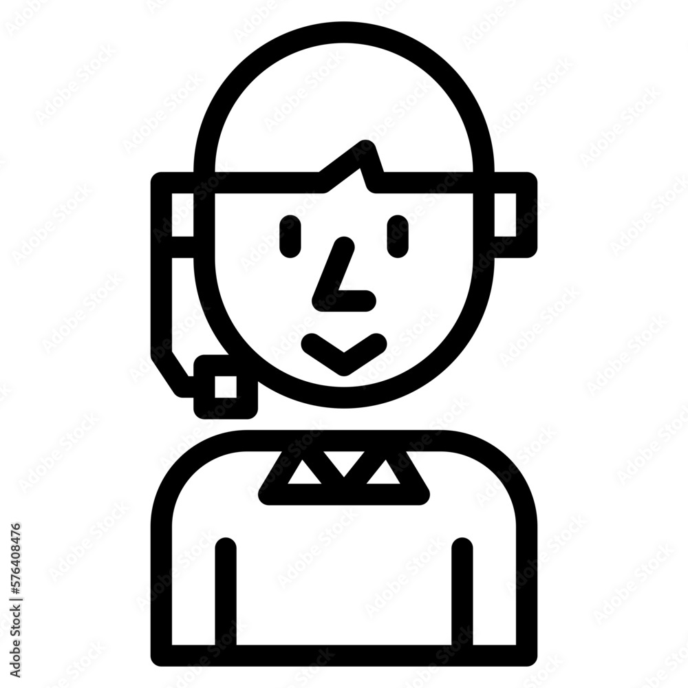 support line icon style