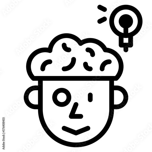 brainstorm line icon style
