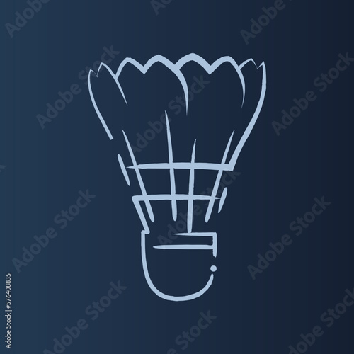 Illustration of shuttlecock for badminton