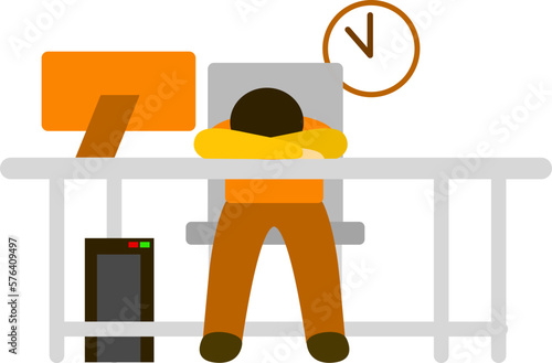 Nighttime office overtime work
