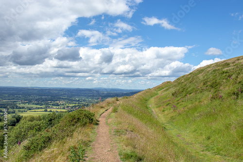 Hiking trails along the Malvern hills of England.