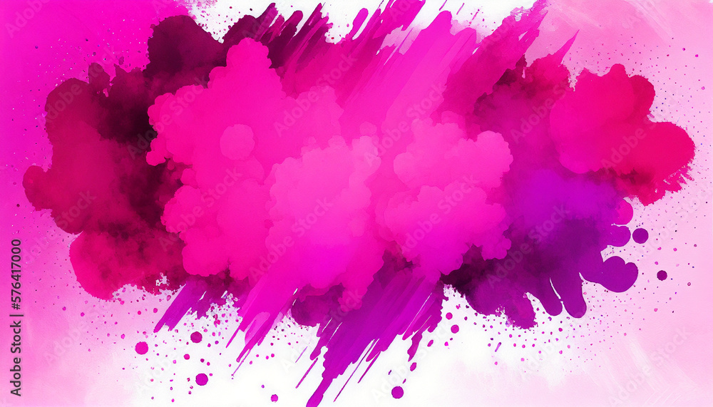Color of the Year 2023, Viva Magenta watercolor style background illustration