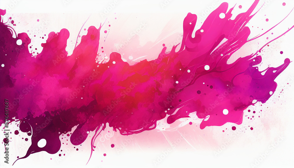Color of the Year 2023, Viva Magenta watercolor style background illustration