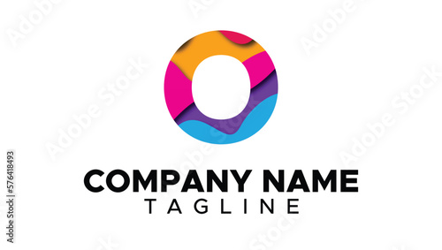 O Letter Logo, Artsy Style, Pixel Logo, Creative Logo, Mosaic Style Logo, Colorful Logo ,vector ,minimal, unique, template, monogram, modern, adorable, brand, logotype, business, company, branding,