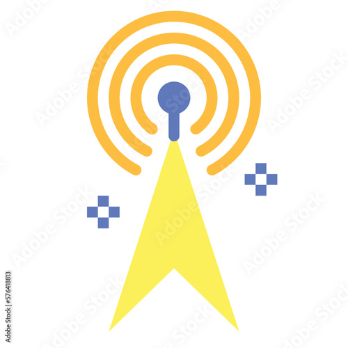 Broadcast flat icon style