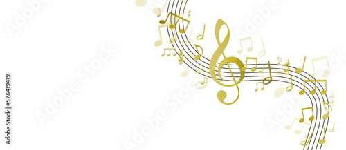 note musicali su sfondo nero, concetto di musica, concerto	, png, trasparente