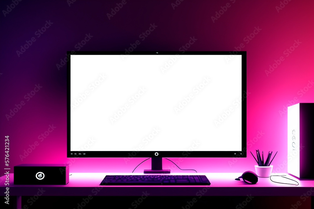 monitor with screen. Generative ai monitor with screen. Generative ai