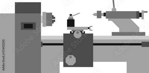 Lathe Machine Illustration